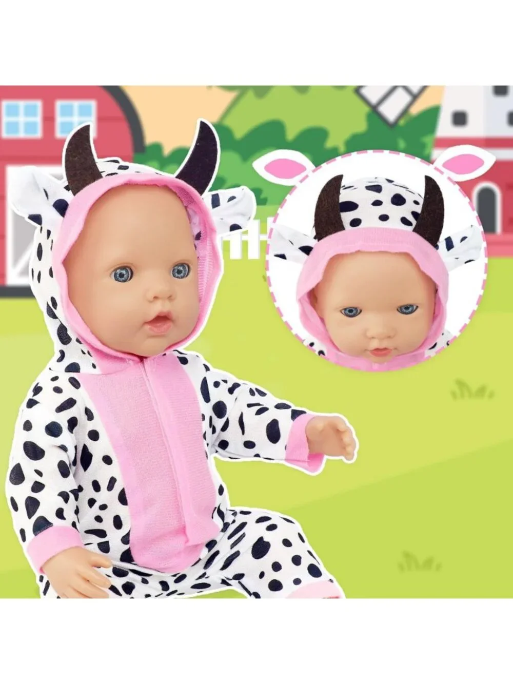 6 Sets Adorable Reborn Doll Animal Jumpsuits for 14-17 Inch Dolls, Cute Outfits